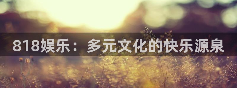 赢乐彩票体育注册：818娱乐：多元文化的快乐源泉